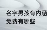 名字男孩有内涵免费 名字男孩有内涵免费有哪些