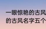 一眼惊艳的古风名字五个字 一眼惊艳的古风名字五个字有哪些