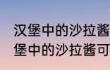 汉堡中的沙拉酱可以用炼乳代替吗 汉堡中的沙拉酱可不可以用炼乳代替