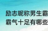 励志昵称男生霸气十足 励志昵称男生霸气十足有哪些