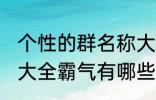 个性的群名称大全霸气 个性的群名称大全霸气有哪些