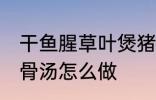 干鱼腥草叶煲猪骨汤 干鱼腥草叶煲猪骨汤怎么做